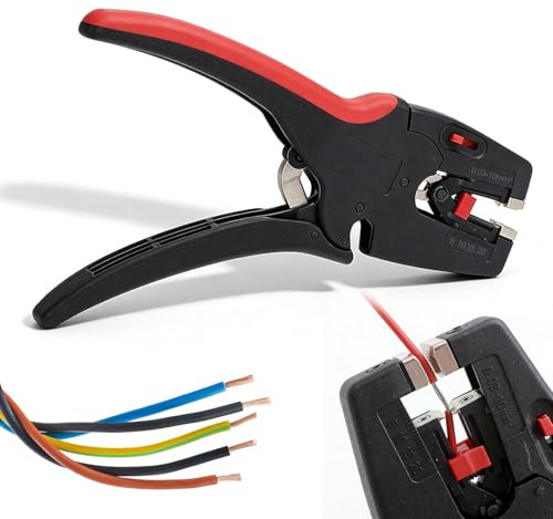 WIYETY Abisolierzange Automatisch: Lsolier-Crimpzange für Selbsteinstellende Handwerkzeuge, Automatische Abisolierung Selbsteinstellend, Ergonomischer Griff für 0.03–10 mm² Wire Stripper
