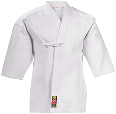 MAR | Traditional Kendo Gi White Hakama Jacket Japanese Style Kendo Jacket, Aikido Suit Iaido Jacket Martial Arts Uniform, Unisex Heavy-Weight Polycotton Fabric