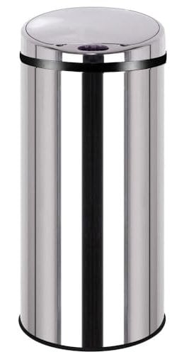 Poubelle de cuisine automatique 42L ARTIC en acier Inox H73cm avec cerclage