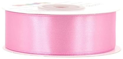 Satinband 25mm x 25m Rolle - FARBAUSWAHL in 3/6/12/18/25/38/50/75/100mm - farbecht & waschbar - Schleifenband für Hochzeit - Geschenkband zum Verpacken Dekorieren Basteln - Rosa 148