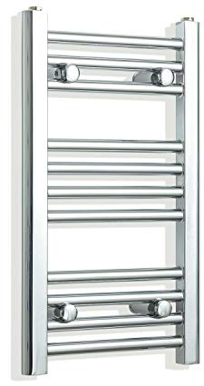 Companyblue 350mm Wide Chrome Heated Towel Rail Radiator Flat Ladder for Stylish Bathroom (350 x 600 mm)