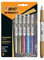 BIC Marqueurs permanents métalliques - Lot de 5 - Variété de couleurs métalliques - Pour surfaces sombres et claires - Faible odeur (modèle assorti)