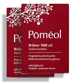 Brûleur de Graisse Puissant & Efficace 1000 Cal ǀ Complément alimentaire Minceur ǀ Programme Perte de poids ǀ Brûleur 1000 ǀ Graisses, Calories et Ventre ǀ Formule brevetée ǀ POMÉOL ǀ 60 jours