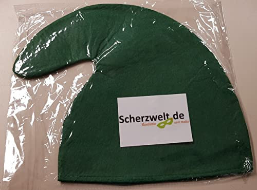 Zwergenmütze für Erwachsene - Zwergen Hut Mütze - Gnommütze - Zwerg grün