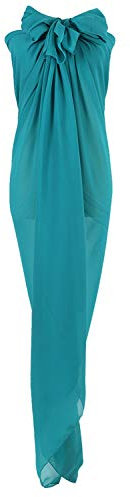 PB-SOAR XXL Damen Einfarbig Sarong Pareo Strandtuch Wickeltuch Bikini Cover up Wickelrock Multifunktions, Weich und Leicht (Türkis)