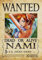 Poster One Piece Nami Wanted Anime Manga
