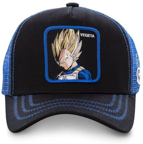 Capslab Vegeta Dragon Ball Z Black Trucker Cap - One-Size