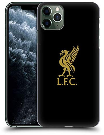 Head Case Designs Officially Licensed Liverpool Football Club Gold Logo On Black Liver Bird Hard Back Case Compatible With Apple iPhone 11 Pro Max