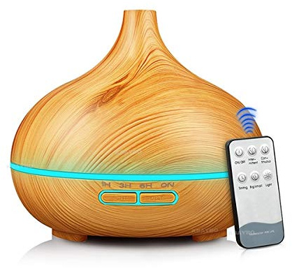 VIDOELETTRONICA® Diffuseur d'arome d'huile essentielle d'humidificateur d'air 400ml Arôme de diffuseur d'arôme aromatique d'humidificateur pour maison-bois