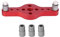 Holzbearbeitung Locher Dübel Jig Aluminiumlegierung Drill Guide Holz Löcher Locator Kit mit 3 Stück Bohrbuchse(rot)