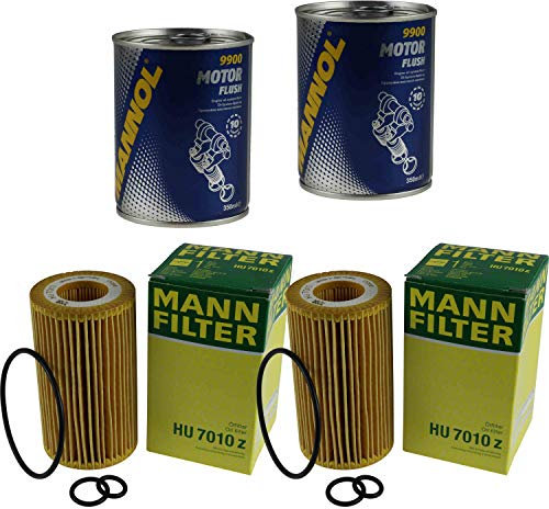 2x Original MANN Ölfilter HU 7010 z + 2x SCT Motor Flush Motorspülung