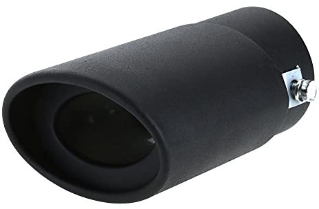 Edelstahl Auspuff Endrohr, Asudaro 63mm Auspuffspitzen Schalldämpfer Universal Auto Auspuff Endrohr Auspuffblenden Auspuffblende Endrohr Spitze Auto Modifikation,Gerader Typ