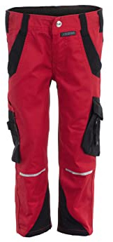 Planam Norit Kids Bundhose rot/schwarz 98/104