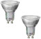 ledscom.de 2 Stück GU10 LED Leuchtmittel, PAR16, warmweiß (2800 K), 6,3 W, 374lm, 70°, 3-Stufen-Dimmer, Reflektorspiegel (silber)