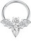AROWRO 16G Septum Schmuck Septum Ring 8mm Daith Ohrringe Septum Clicker Nasenringe CZ Fledermaus Daith Piercing Schmuck Helix Tragus Rook Lobe Ohrringe 316L Chirurgenstahl Knorpelohrring Silber