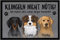 SpecialMe® Fußmatte Hunde Geschenk Hundebesitzer personalisiert mit Namen Hunderassen Klingeln Nicht nötig rutschfest & waschbar schwarz 60x40cm