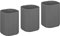 PATIKIL Round Pencil Holder, 3 Pack Plastic Pen Holder Pen Organizer Pencil Cup Makeup Brush Holder for Countertop Desk, Grey