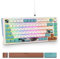 SOLIDEE 75% mechanische Gaming-Tastatur,hot-swap-fähige Tastatur mit Rosa Schalter,RGB-Hintergrundbeleuchtung,83 Tasten Tastatur,PBT Kompakt NKRO Keyboard mit Lautstärkeregler(83 Brown)