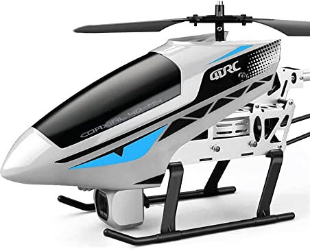 WOLWES Helicóptero teledirigido grande de 72 cm, avión teledirigido anticaída de aleación con cámara, avión teledirigido eléctrico de 2,4 Ghz, dron teledirigido, juguete de regalo para principiantes y