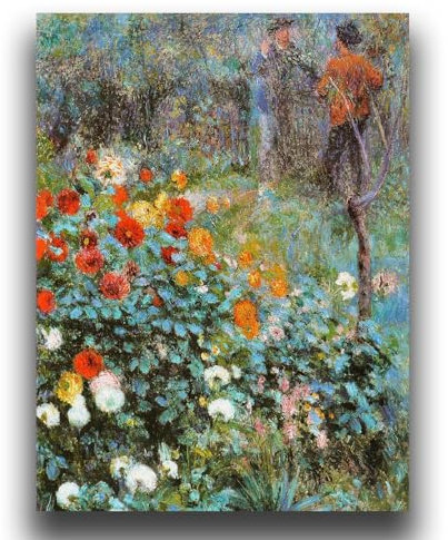 Pierre Auguste Renoir Leinwand-Kunst, Corto-Straßengarten-Poster, abstrakte Kunst, Landschaft, Ölgemälde, romantisches Kunstwerk, moderne Wohnkultur, geeignet für Schlafzimmer, Wohnzimmer, Büro