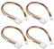 ThtRht 4 Pack Molex to Floppy Adapter 4 Pin IDE to 4P FDD Hard Drive Power Supply Cable Connector Convertor Extension Cord Wire for Old Computer Desktop PC Internal Device Component DIY