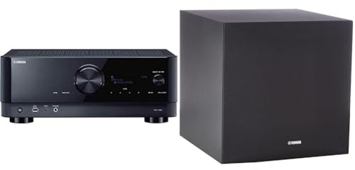 Yamaha Receiver RX-V4A schwarz – Netzwerk-Receiver mit MusicCast Surround-Sound & NSP41 Homecinema 5.1 Lautsprecher schwarz