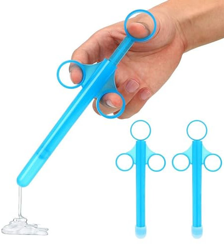 2PC Schmiermittel Applicator,Spritze Anal,Vagina Syringe,Lube Tube Spritzen,Gleitmittel Gleitgel Spritze Applikator,Wiederverwendbar Schmiermittel,Lubricant Launcher,Kiuiom