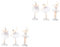 ABOOFAN 6 STK Tänzerfiguren Ballettmädchen Cupcakes Ballett-Skulptur für Damen elegant bürodeko Ornament Mädchen-Statue Tänzer-Skulptur Kuchen Dekorationen 3-teiliges Set Weiß