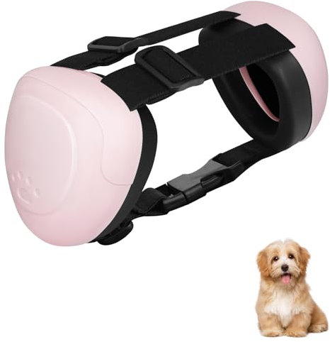 BERGWERK Hunde Ohrschützer für Gehörschutz, 29dB NRR Hundeohrschützer für Lärmschutz Noise Cancelling Kopfhörer (Hellrosa-S)
