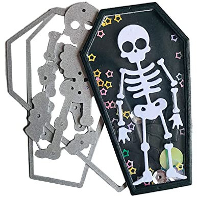 Metall-Stanzschablonen für Halloween, Totenkopf, Sarg, Stempel, Basteln, Schablonen für Prägung, Scrapbooking, Foto-Stanzformen