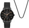 Armani Exchange Orologio Analogico al Quarzo Uomo con Cinturino in Acciaio Inossidabile AX7162SET
