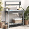 Tidyard Pflanztisch mit Waschbecken 147,5x44x139,5 cm Massivholz Tanne