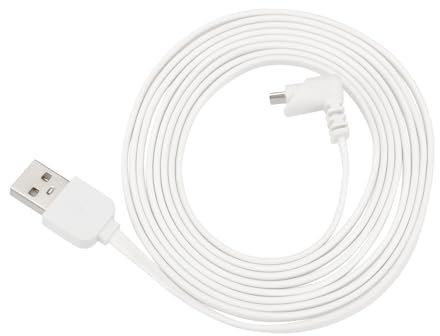 VGOL 1 PC Cable de Alimentación de Carga Micro USB Plano en ángulo Recto de 90 Grados de 2 M Y 6,6 Pies para Cámaras Compatible con Arlo Pro Pro 2 Compatible con Arlo GO