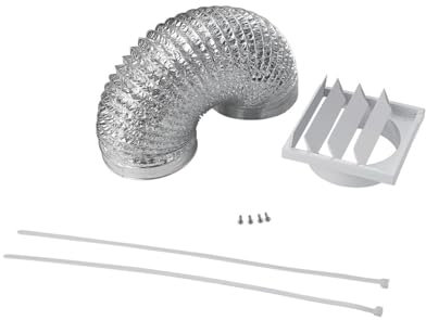 Cookology DK1M150 15cm Universal Ducting Kit for Kitchen Extractor Fans & Cooker Hoods | 150mm x 1 Metre Flexible Hose & Outside Wall Vent