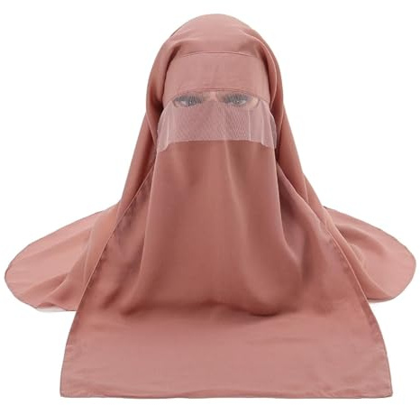 Sopodbacker Schals Damen Tücher Halstuch Scarf 2 Teile/Set Gesichtsabdeckung Hijab Hut Pull On Schal Weiche Niqab Frauen Kopftuch