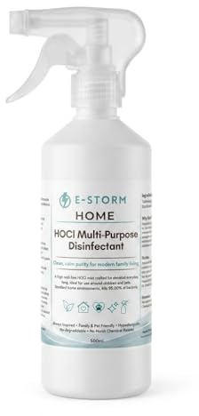 E-Storm Hypochlorous Acid HOCl Surface Cleaner 500 ml Multi-Surface Sanitizer – Eco-Friendly, Pet & Child Safe – Powerful Odor Eliminator – Home, Kitchen, Bathroom use