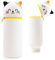 Sykerout Astuccio in silicone con motivo animali - grazioso astuccio scolastico 2 in 1 in morbido silicone | Astuccio e portapenne | Astuccio per la scuola e l'ufficio (Gatto sorridente a pois)