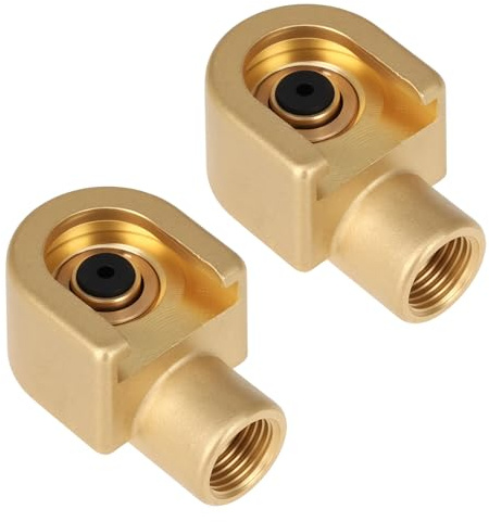 Create idea Grease Gun Connector, 2PCS, Hook on Type, 1/8BSP Female | Compatible with Standard Grease Gun Pipes, Fits Nipples 15/16mm AF