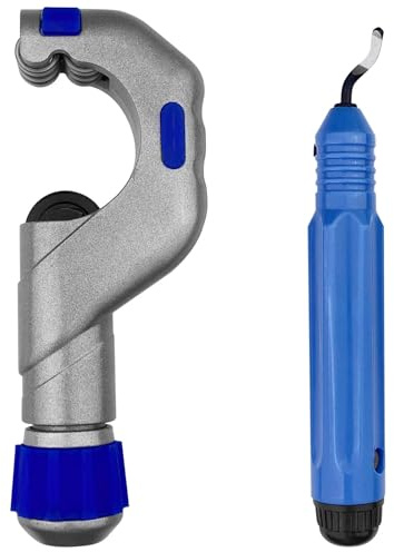 Ravytha Juego de Cortatubos Cobre 5-50mm, Corta Tubo PVC con Herramienta de Desbarbado, Cortador de Tuberías, Rodamiento de Bolas Cortatubos para Cortar Acero Inoxidable, Tubos de Aluminio, Plástico