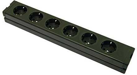 EUROLITE Steckdosenleiste 6-Fach ALU sw