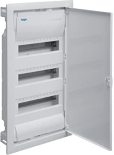 Hager VZ104N Blendrahmen, Volta, 4reihig, mit Tür, RAL 9010