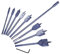Amtech F1435 8 Piece flat wood bit set with 30mm (12) extension