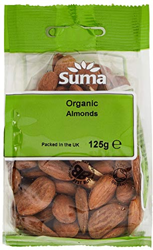 Suma Organic Almonds 125 g (Pack of 6)