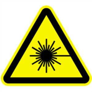 Aufkleber Warnschild Warnung vor Laserstrahl 3cm sl Folie, 1 Bogen = 6 Stück