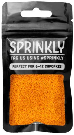 Simply Topps orange Sugar Strands Sprinkles 30G For Cake, Cupcake Decorations