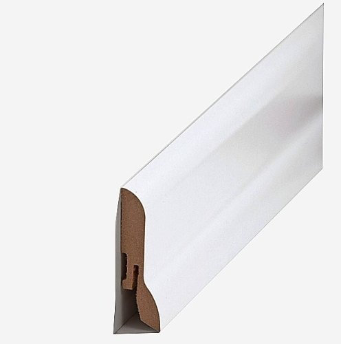 25 Meter Südbrock Fußleisten / Sockelleisten München (MDF foliert / 722.631) - weiß