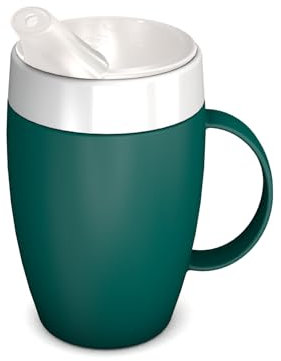 Ornamin Becher mit Trink-Trick mit Schnabelaufsatz, petrol