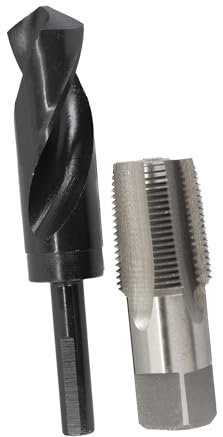 Drill America POU Serie NPT-Gewindebohrer und Bohrer-Set, 2,5 cm (1 Zoll) NPT-Gewindebohrer aus Karbonstahl und 1-5/32 Zoll HSS-Bohrer mit 1/2 Zoll Schaft in Kunststoffkoffer