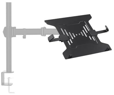 Monoprice Laptop Holder Attachment for LCD Desk Mounts - Black, Ideal for Work, Home, Office Laptops - Workstream Collection, Monitor Mount/Stand Sold Separately