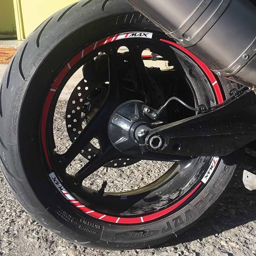 labelbike - Adesivi Strisce Moto Cerchi Ruote YAMAHA TMAX 2008-2016 anniversario